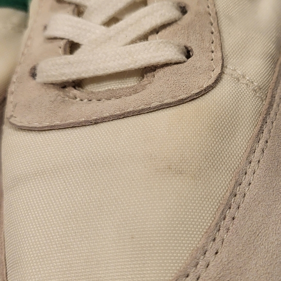 J Crew Retro Suede Leather Sneakers Trainers Green & White Size 8 - Picture 4 of 11